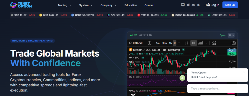 Tenet Option Website