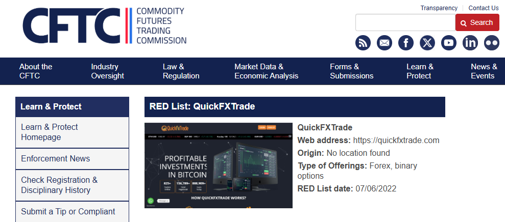 CFTC-Warning