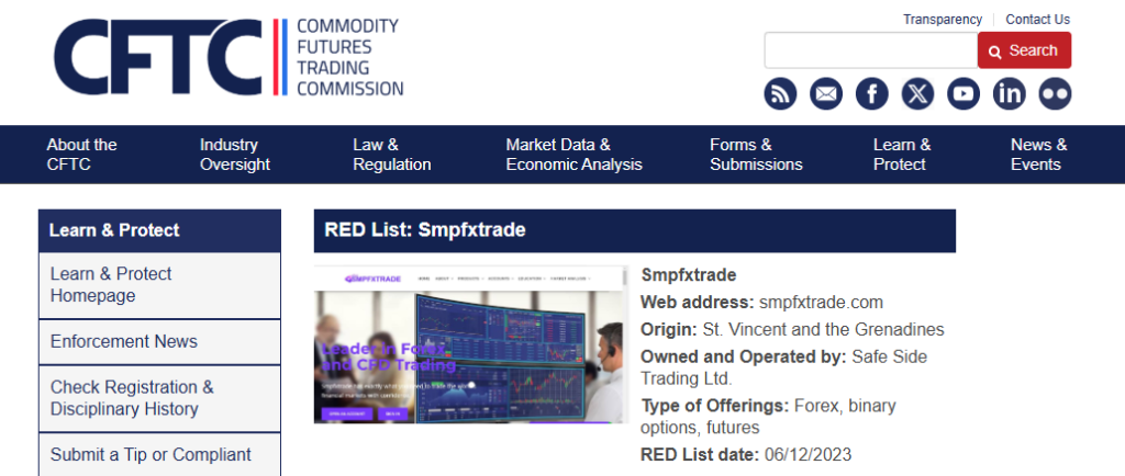 CFTC-Warning