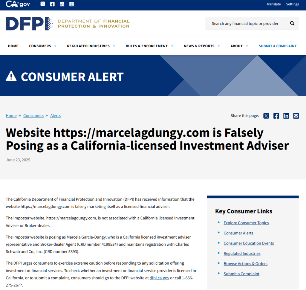 DFPI-warning