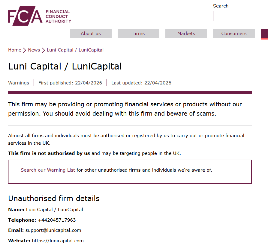 Luni Capital FCA