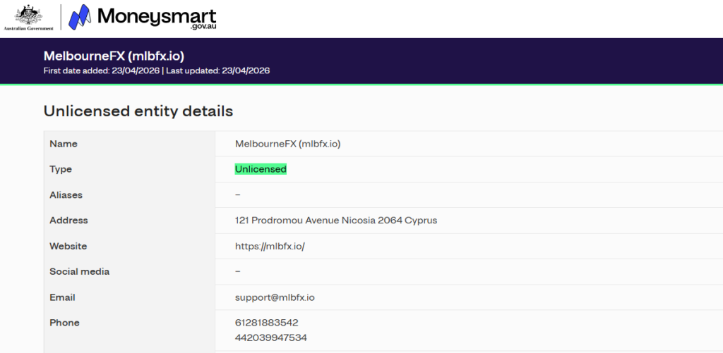 MelbourneFX ASIC