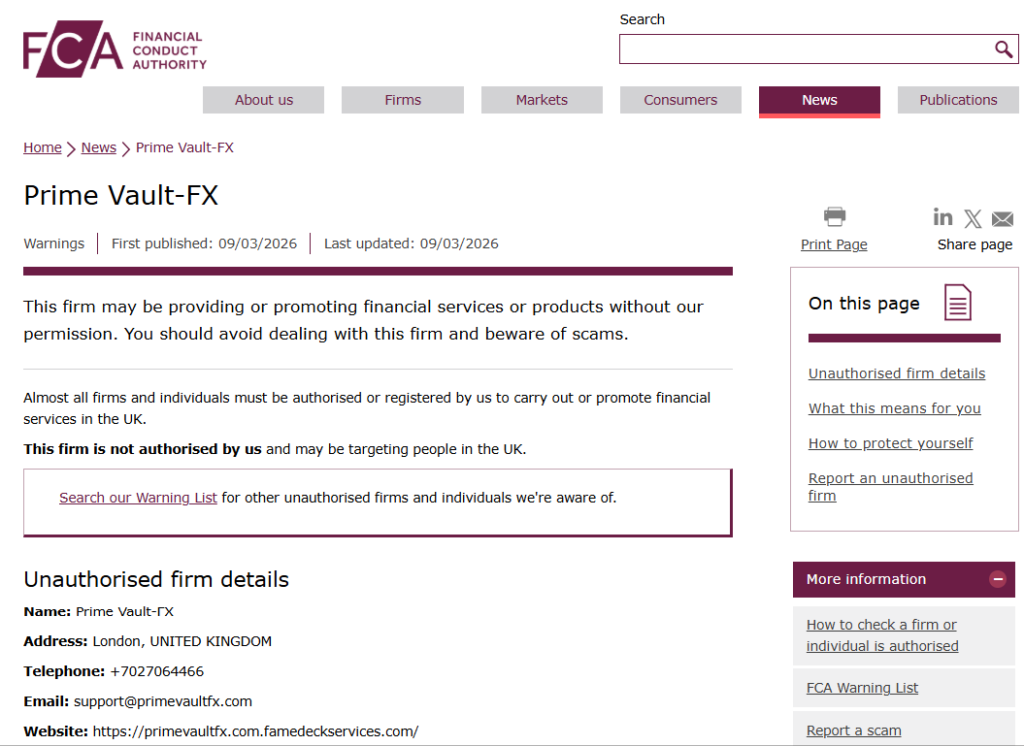 Prime-Vault-FX-FCA-warning