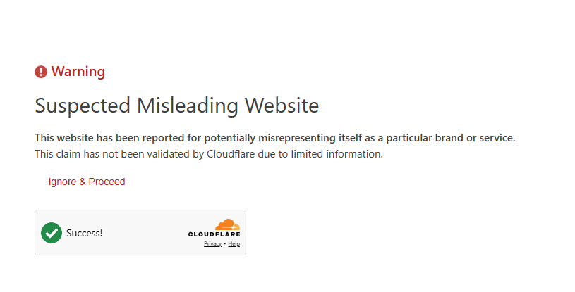Suspected-misleading-site